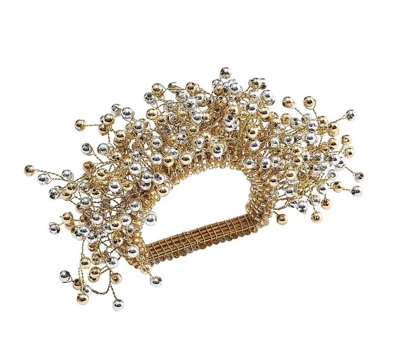 Kim Seybert SPRAY NAPKIN RING GOLD & SILVER 1 Kim Seybert SPRAY NAPKIN RING GOLD & SILVER