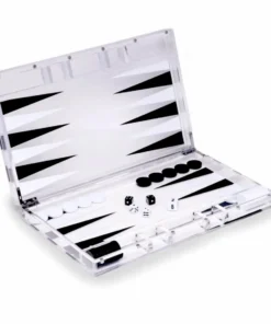 Bey-Berk GAMES & GADGETS ACRYLIC BACKGAMMON SET BLACK