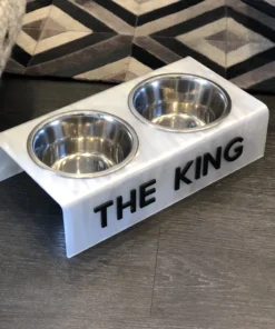 EYE CANDY DOG BOWL | "THE KING" EYE CANDY ACRYLIC By CH