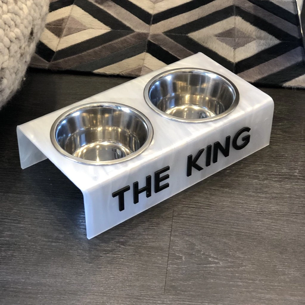 EYE CANDY DOG BOWL | "THE KING" EYE CANDY ACRYLIC By CH